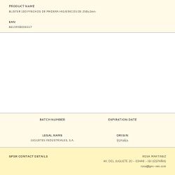 Pinchos De Madera Higiénicos 2 X 250 Mm, Blister 100 Uds