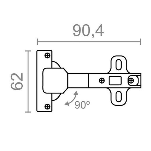 Blister Bisagra Cazoleta 90º Piston Rinconera Bc13 Zn Edm