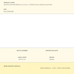 Blister Con Portaminas Pl1 0,5 Mm + 2 Gomas Milan, Modelos Surtidos