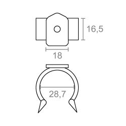 Blister Pinza Zocalo Madera/Aluminio Zcl05 Ne 90474 Micel