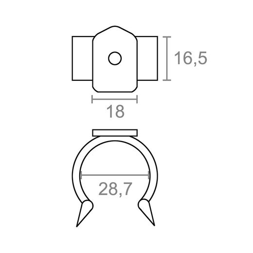 Blister Pinza Zocalo Madera/Aluminio Zcl05 Ne 90474 Micel