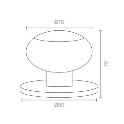 Blister Pomo Puerta Aros Pp01 70Mm Lp Micel