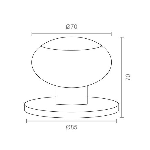 Blister Pomo Puerta Aros Pp01 70Mm Lp Micel