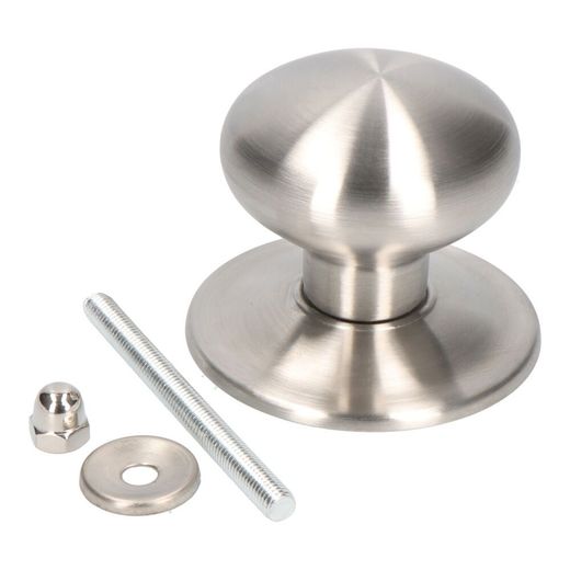 Blister Pomo Puerta Liso Pp02 70Mm Inox. Micel