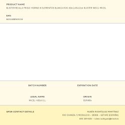 Blister Rejilla Frigo-Horno 8 Elementos Blanca Rjv1 60X1,45X12Cm Blister 94511 Micel
