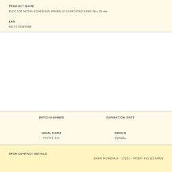 Bloc 100 Notas Adhesivas Amarillo Claro Pautadas 76 X 76 Mm