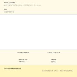 Bloc 400 Notas Adhesivas Colores Fluor 76 X 76 Mm