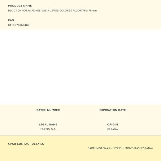 Bloc 400 Notas Adhesivas Nuevos Colores Fluor 76 X 76 Mm