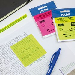 Bloc 50 Notas Adhesivas Translúcidas Amarillo Fluo 76 X 76 Mm