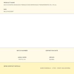 Bloc 50 Notas Adhesivas Translúcidas Removibles Transparentes 76 X 76 Mm