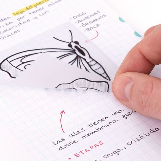 Bloc 50 Notas Adhesivas Translúcidas Removibles Transparentes 76 X 76 Mm