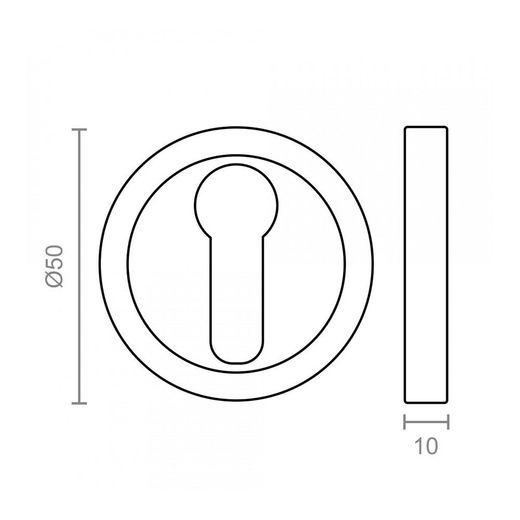 Bocallave Pera 707 Ø50 Mm Latón Satinado