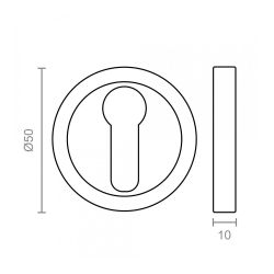 Bocallave Pera 707 Ø50 Mm Níquel Satinado