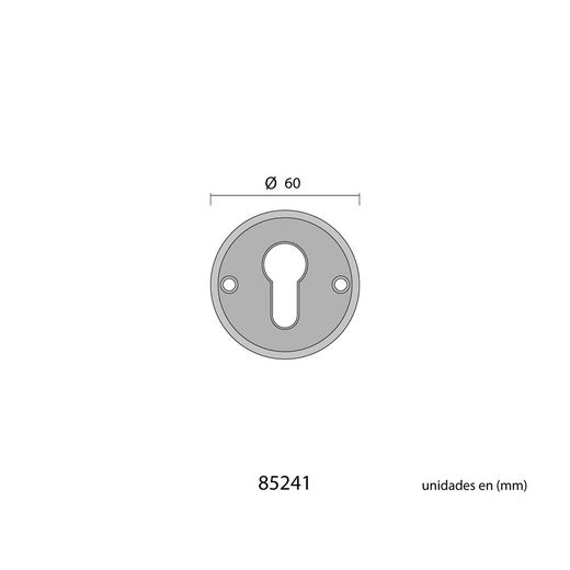 Bocallave Redondo 60 Mm Europ. Latón