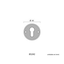 Bocallave Redondo Ø60Mm Europ. Inox