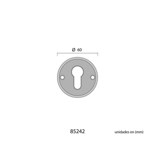 Bocallave Redondo Ø60Mm Europ. Inox