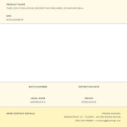 Bolas Decoración Árbol Navidad Ø6 Cm, Rojas, Tubo 37 Uds