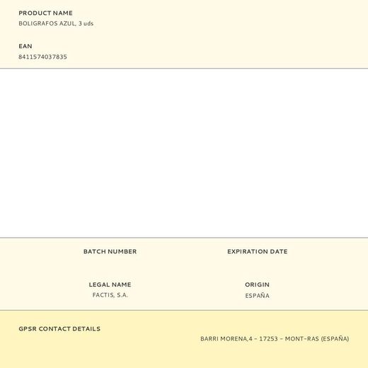 Boligrafos Azul, 3 Uds