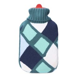 Bolsa De Agua Caliente 2 L Modelo Cuadros De Colores Marinos