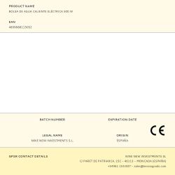 Bolsa De Agua Caliente Eléctrica 500 W