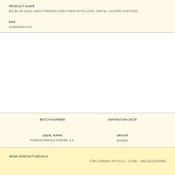 Bolsa De Agua Larga Forrada Con Funda De Peluche, 1900 Ml, Colores Surtidos