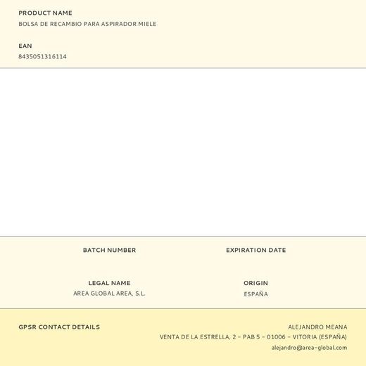 Bolsa De Recambio Para Aspirador Miele