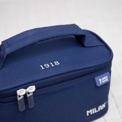 Bolsa Isotérmica Porta Alimentos Serie 1918 Azul Marino Con 1 Recipiente 1,5 L