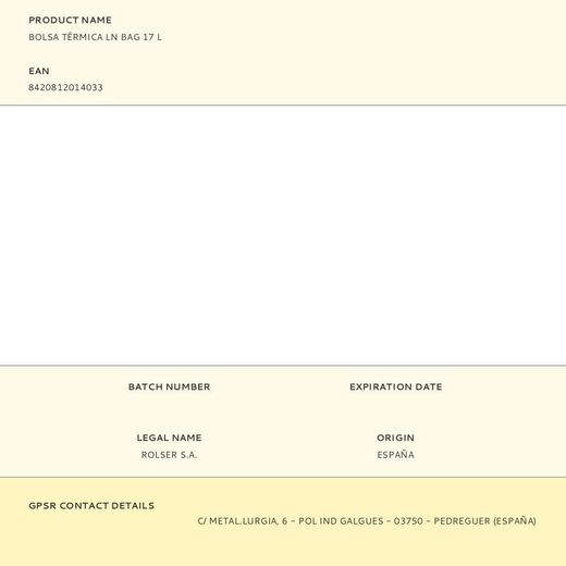 Bolsa Térmica Ln Bag 17 L