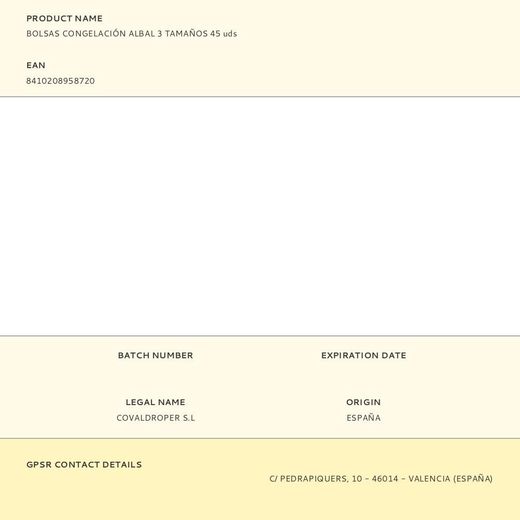 Bolsas Congelación 3 Tamaños 45 Uds