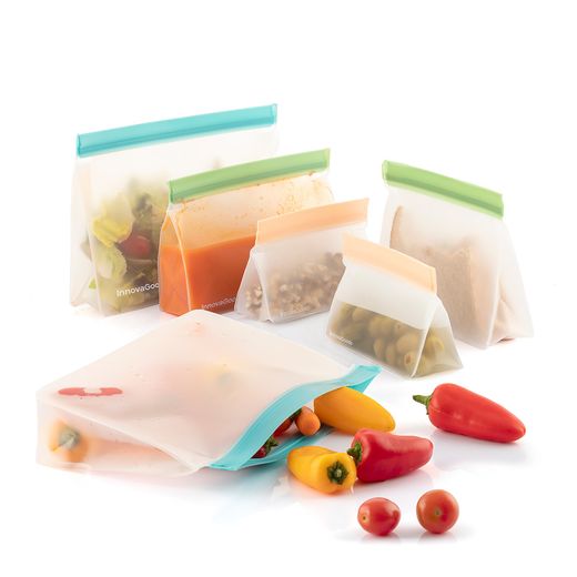 Bolsas Reutilizables Herméticas Zags 6 Piezas