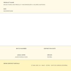 Bolso Plano Con Presilla Y Asa Bandolera 2 Colores Surtidos