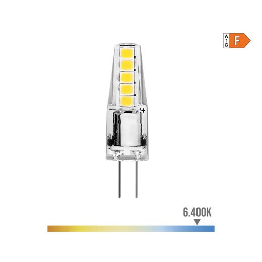 Bombilla Bi-Pin Silicona Led G4 12 V 2 W 180 Lm 6400 K Luz Fria Ø10 X 37 Mm