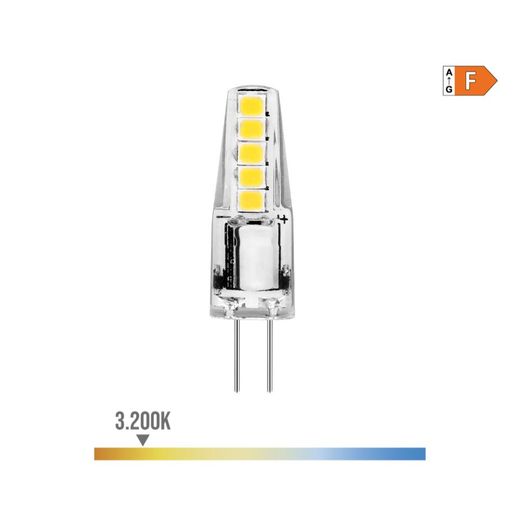 Bombilla Bi-Pin Silicona Led G4 12V 2 W 180 Lm 3200 K Luz Calida Ø10 X 37 Mm