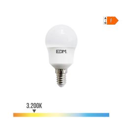 Bombilla Esferica Led E14 8,5 W 880 Lm 3000 K Luz Calida Ø4,5 X 8,8 Cm