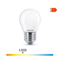 Bombilla Esferica Led E27 4,3 W 470 Lm 4000 K Luz Dia Ø4,5 X 7,8 Cm