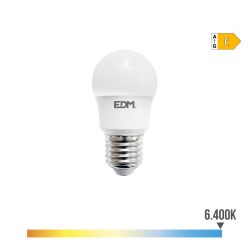 Bombilla Esferica Led E27 8,5 W 1000 Lm 6400 K Luz Fria Ø4,5 X 8,6 Cm
