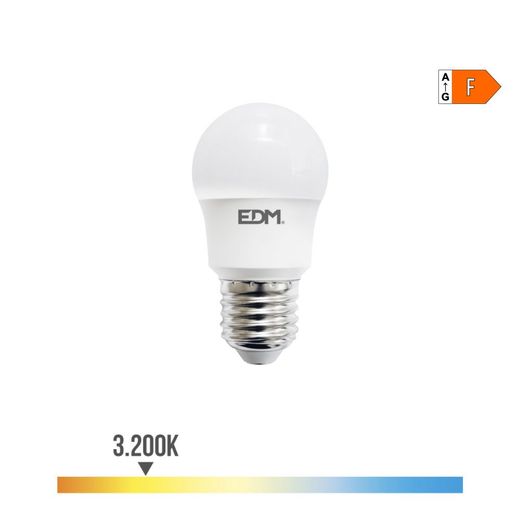 Bombilla Esferica Led E27 8,5 W 880 Lm 3000 K Luz Calida Ø4,5 X 8,6 Cm
