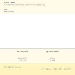 Borrador Magnetico + 4 Rotuladores Para Pizarra Blanca