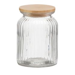 Bote De Cocina De Vidrio + Bambú 1000 Ml