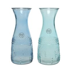 Botella De Cristal Con Relieve Ø10 X 25 Cm 1,10 L Modelos Surtidos