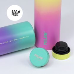 Botella Isotérmica De Acero Inoxidable 304 Edición Sunset Amarilla 591 Ml