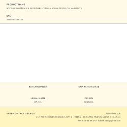 Botella Isotérmica Inoxidable Fauna Modelos Variados 500 Ml