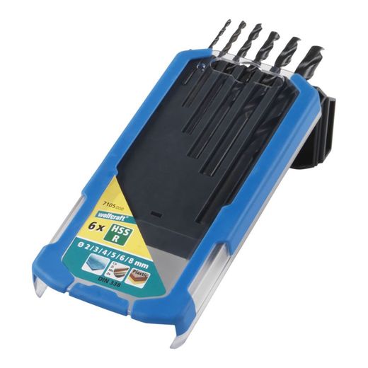 Broca Para Metal Hss, Forja Por Laminación, Ø2,00 - Ø8,00 Mm, Juego 6 Piezas