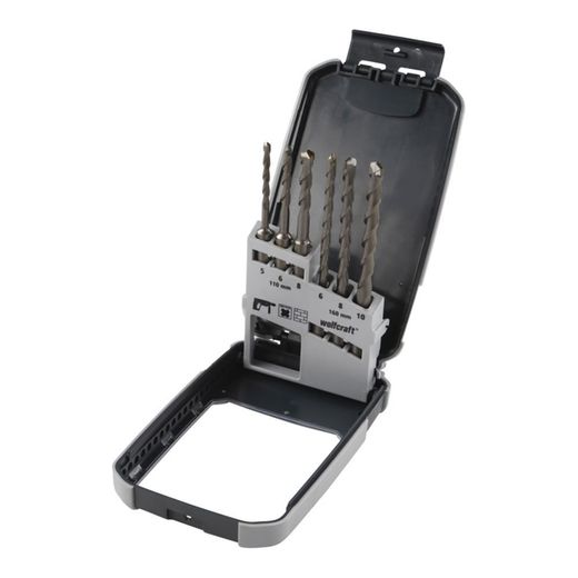 Broca Sds-Plus Para Hormigón Filo De Carburo De Tungsteno, Juego 6 Piezas, Ø5,00 - Ø10 Mm