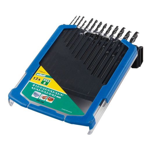 Brocas Para Metal Hss Fl, Juego De 13 Piezas, Ø1,50 - Ø6,50 Mm