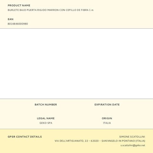 Burlete Bajo Puerta Rigido Marrón Con Cepillo De Fibra 1 M