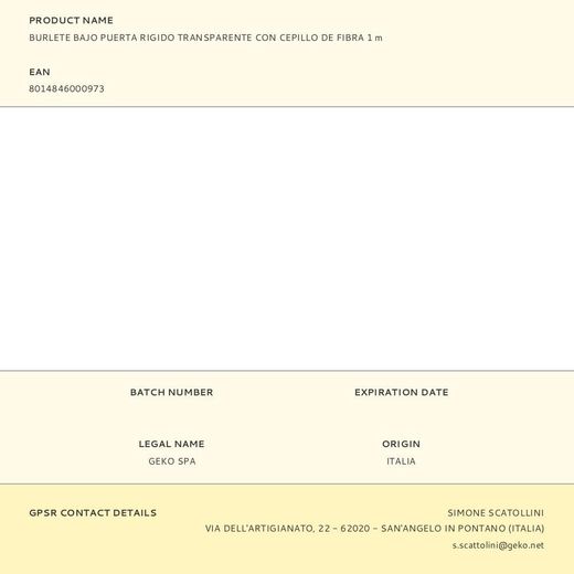 Burlete Bajo Puerta Rigido Transparente Con Cepillo De Fibra 1 M