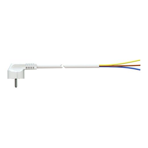 Cable Con Clavija Tipo F 5M 3X1,5Mm 4,8Mm 16A 250V T/Tl Blanco. Solera 7000/5.