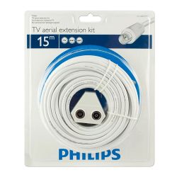Cable De Antena Tv Coaxial Tipo Pal 15M Swv2209W/10 Philips