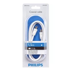 Cable De Antena Tv Coaxial Tipo Pal 1,5M Swv2516W/10 Philips